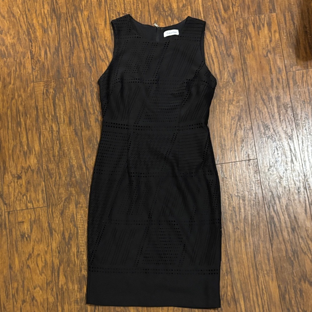 LIKE NEW: Calvin Klein Black Sleeveless Midi Dress